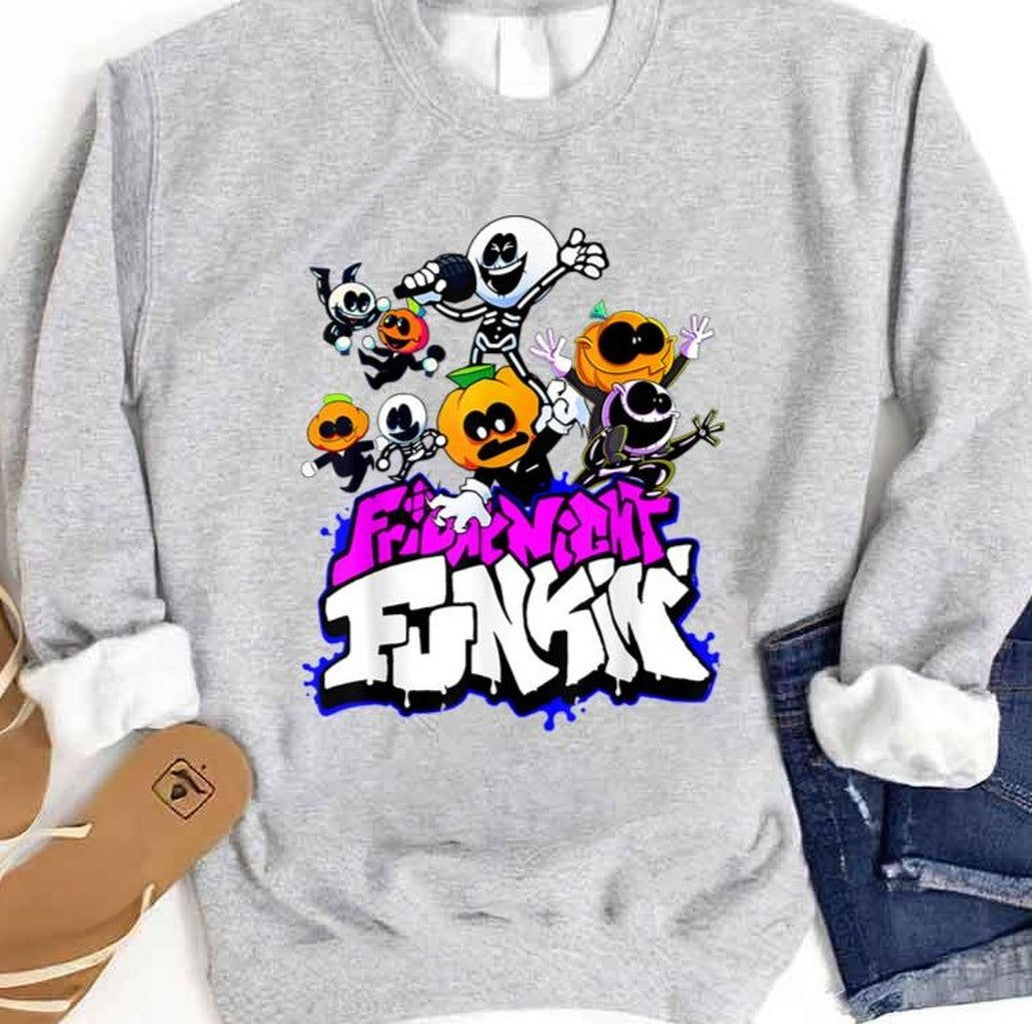 Skid And Pump Mode Halloween Friday Night Funkin Unisex Sweatshirt