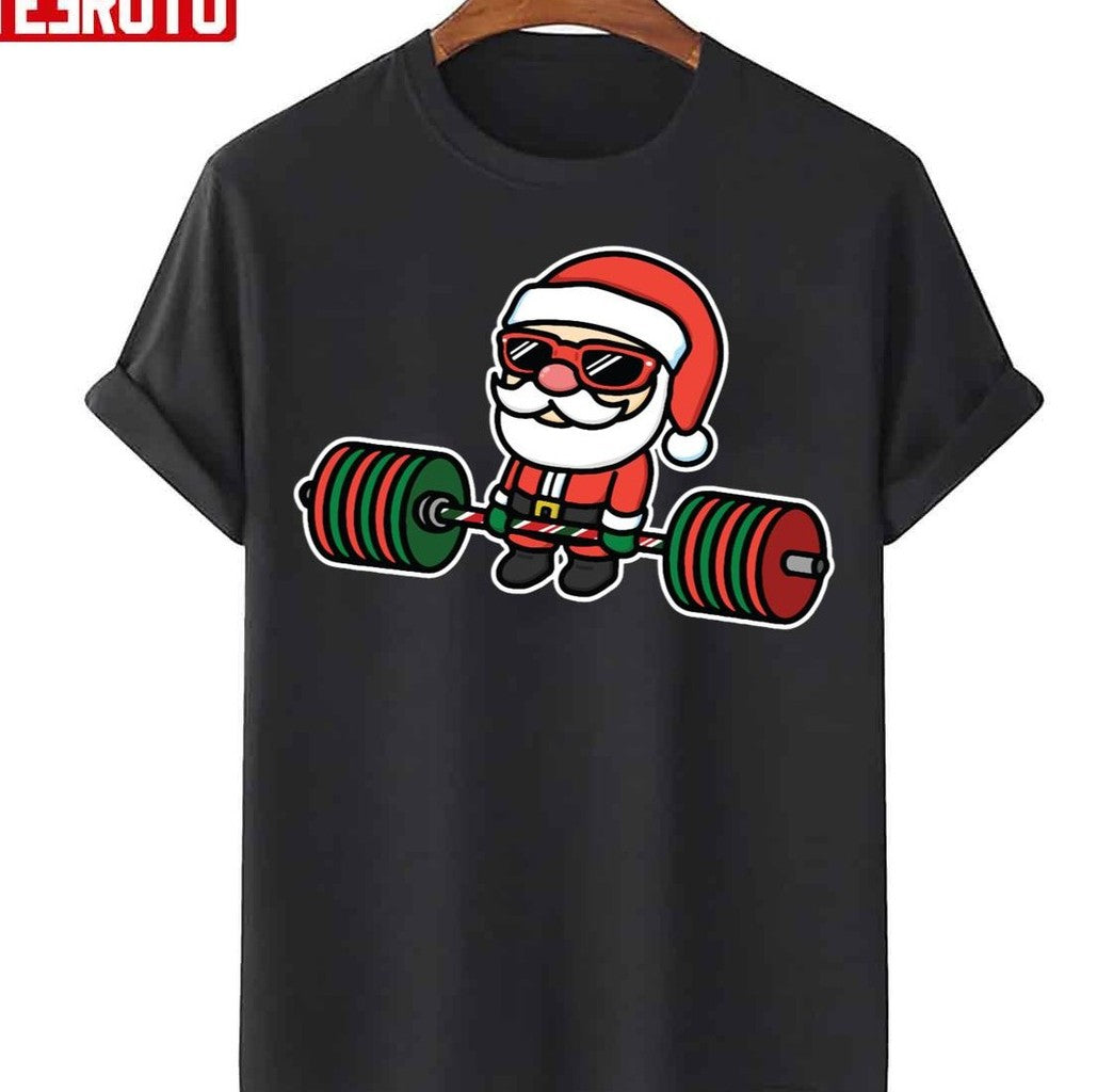 Santa Deadlift Gym Xmas Unisex T-Shirt