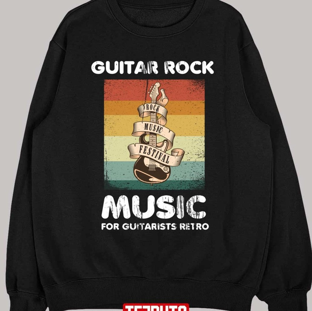 Best Guitar Rock Music For Guitarists Retro Graphic Unisex T-Shirt