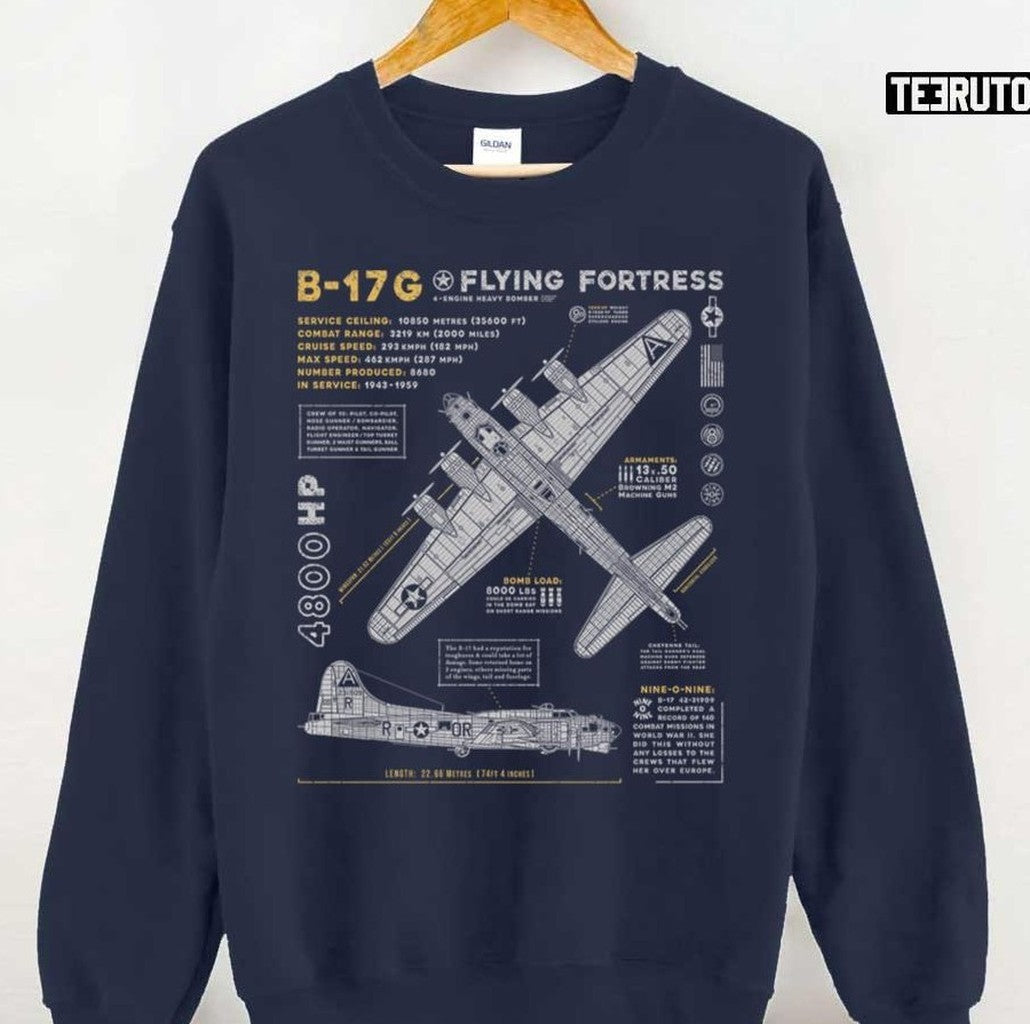 B 17 Flying Fortress Air Forces Unisex Sweatshirt