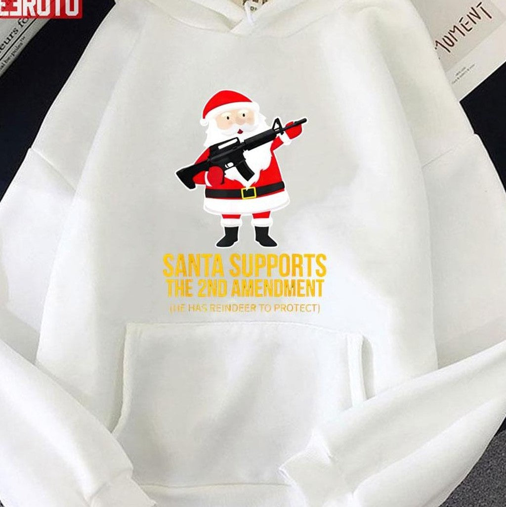 Santa Supports Gun 2nd Amendment Christmas Unisex Sweatshirt