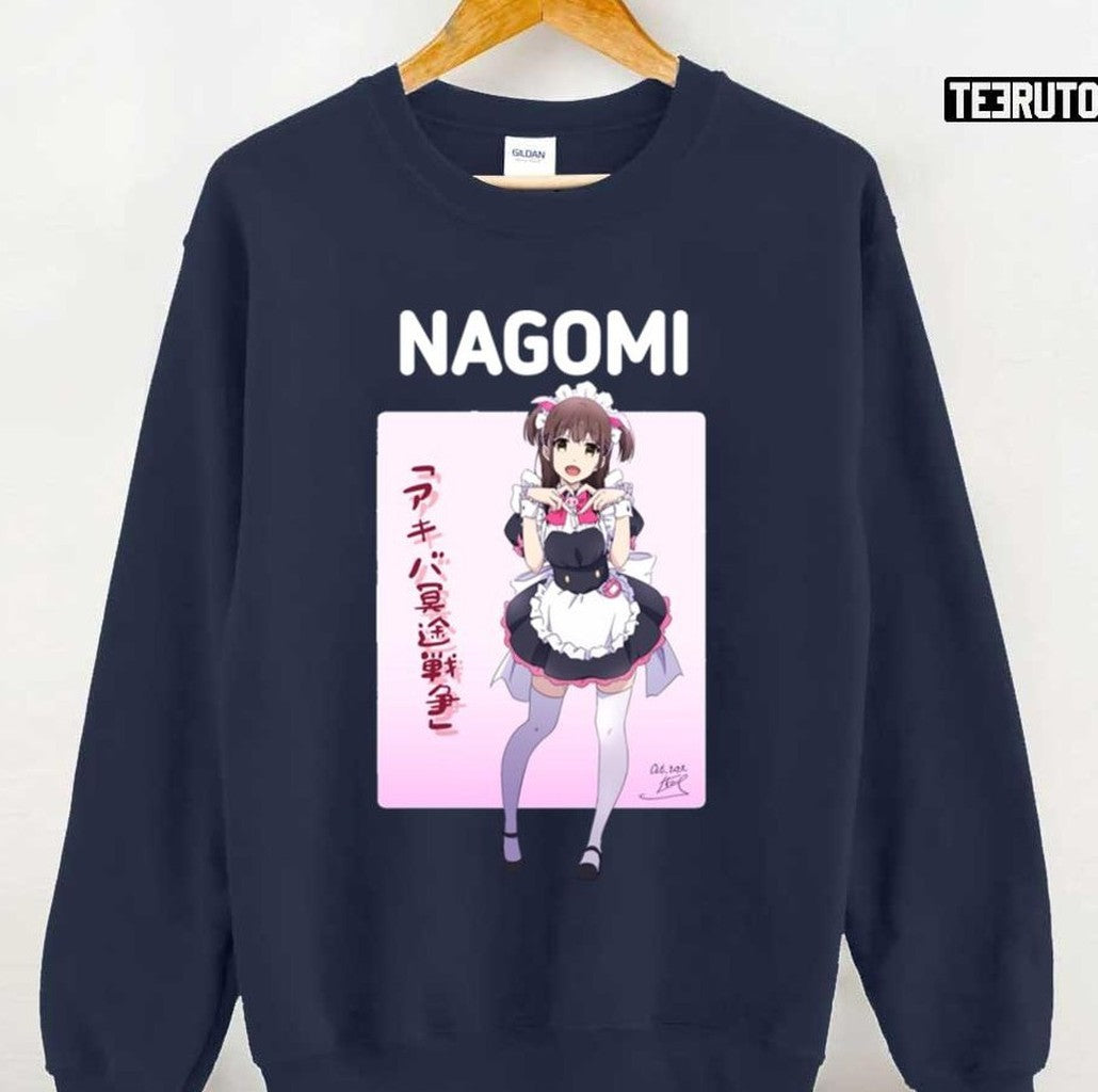 Pink Art Nagomi Wahira Akiba Maid War Unisex Sweatshirt