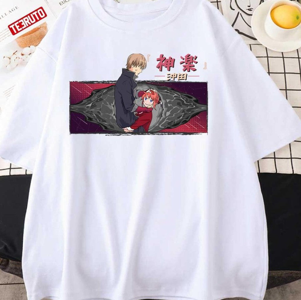 Anime Kagura X Okita Skyness Gintama Unisex T-Shirt