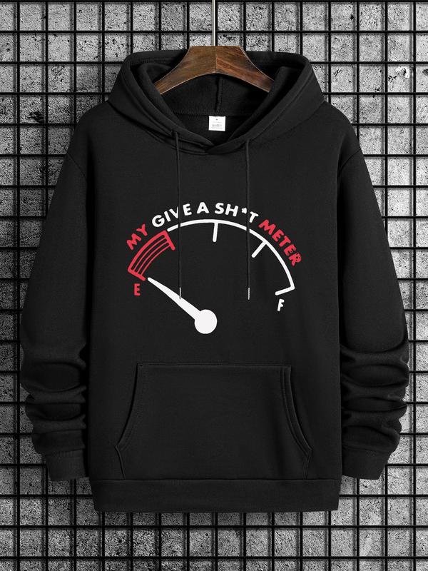 Men's Letter Graphic Print Drop Shoulder Hoodie, Casual Drawstring Pocket Sweatshirt, Daily Outdoor Men's Fashion for Spring & FallÂ 