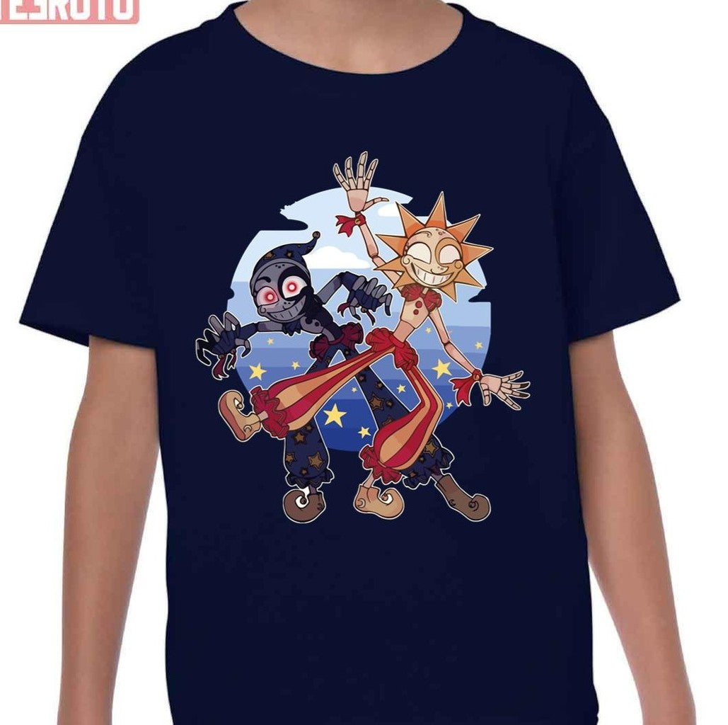 Round Design Sundrop And Moondrop Fnaf Security Breach Unisex T-Shirt