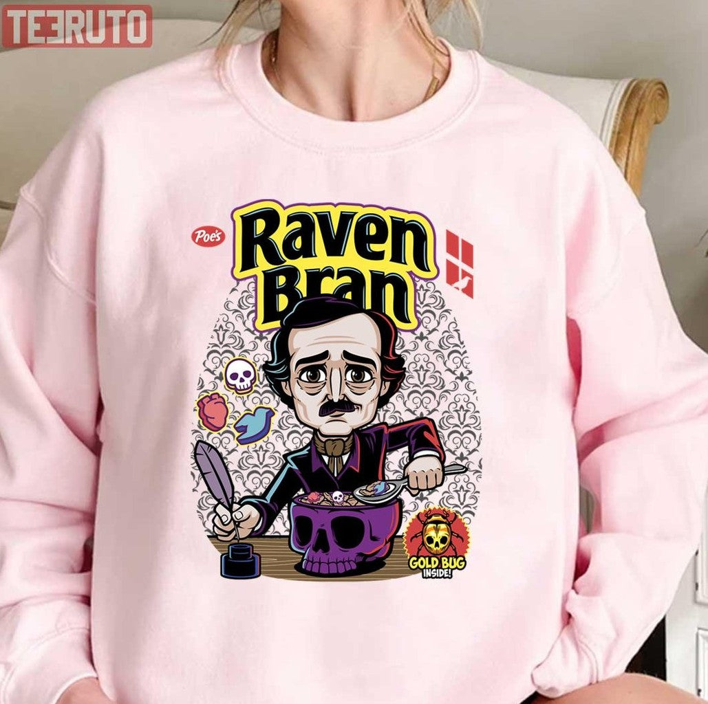 Raven Bran Cartoon Edgar Allan Poe Unisex T-Shirt