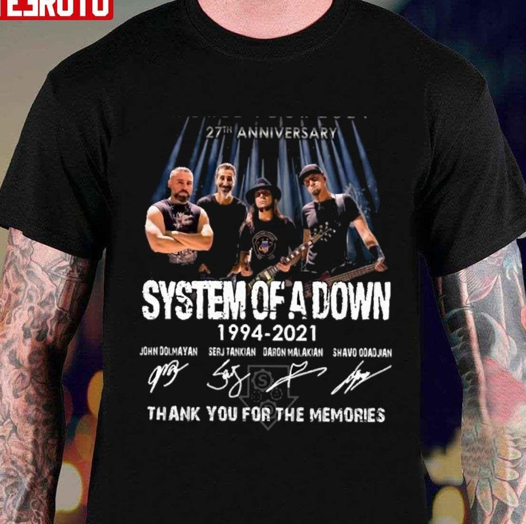 27th Anniversary System Of A Down 1994 - 2021 Unisex T-Shirt