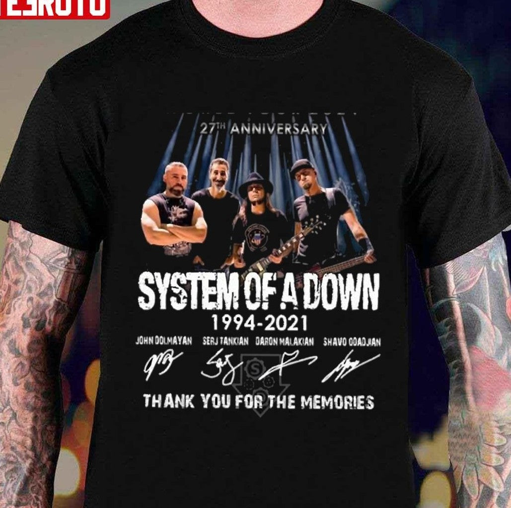 27th Anniversary System Of A Down 1994 - 2021 Unisex T-Shirt