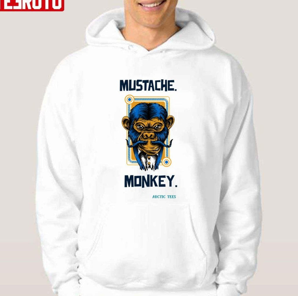 Mustache Monkey Photographic Style Unisex T-Shirt
