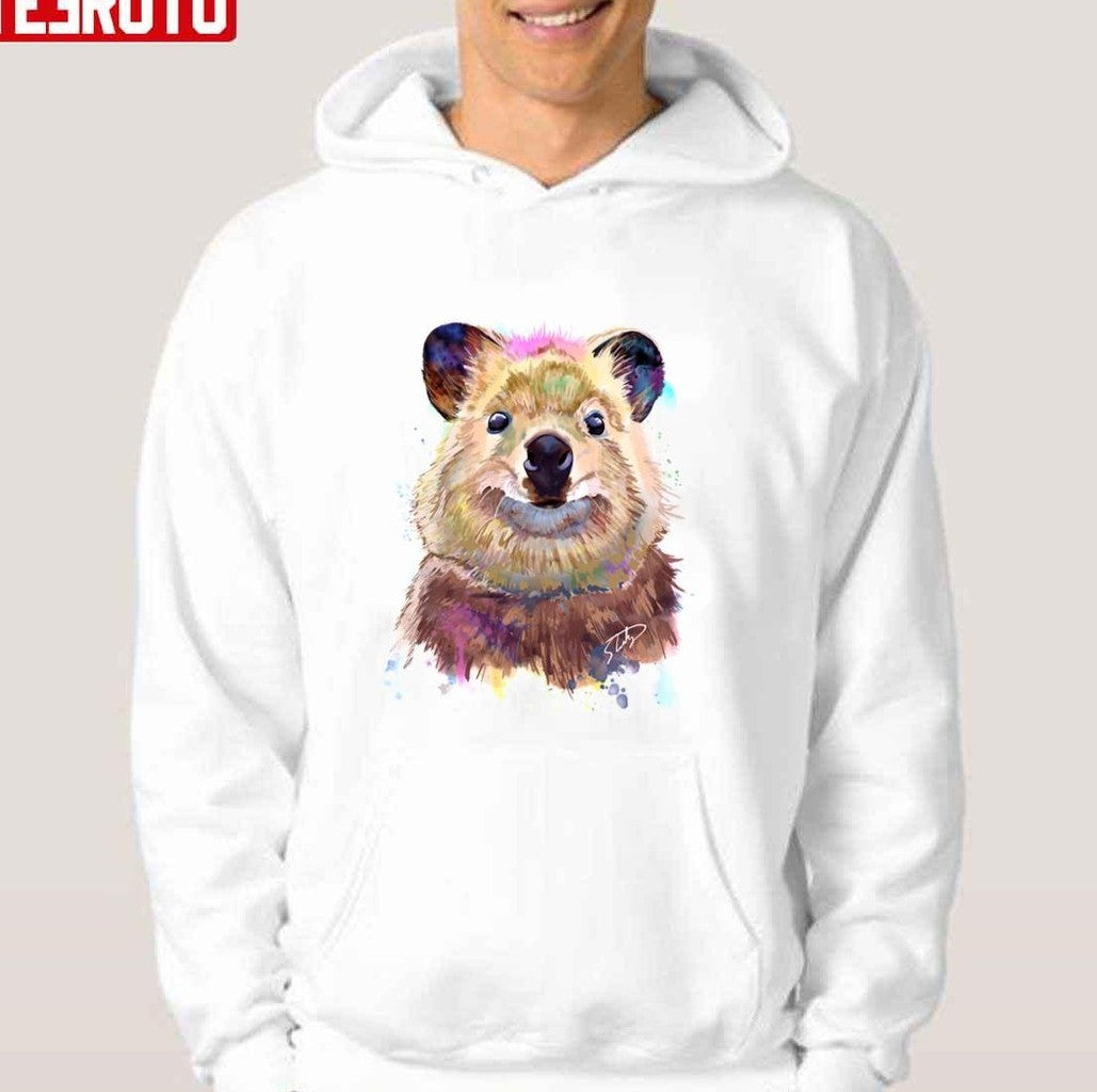 Smiling Quokka Splash Watercolor Unisex T-Shirt