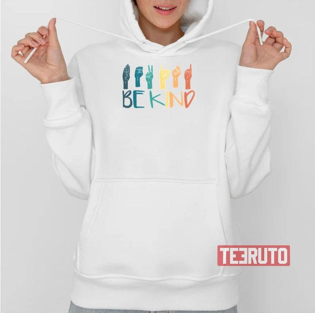 Sign Language Teachers Retro Be Kind Unisex T-Shirt