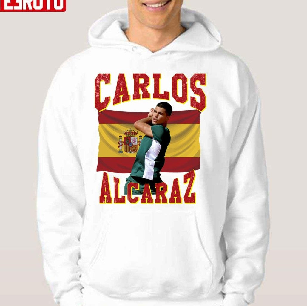 Spanish Tennis Player Graphic Carlos Alcaraz Unisex Hoodie
