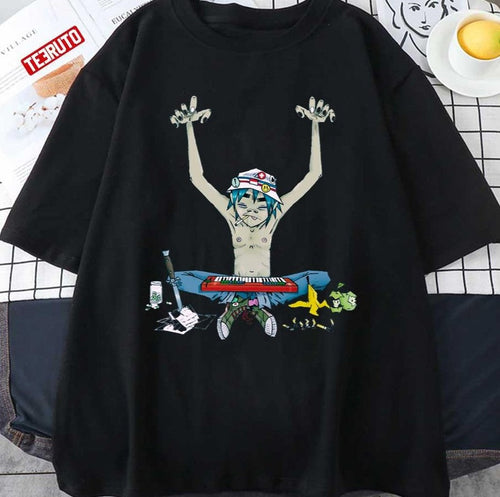 2D Playing Instruments Gorillaz Unisex T-Shirt