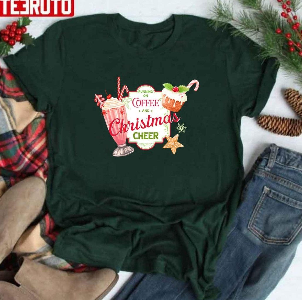 Running On Coffee And Christmas Cheer Unisex Sweatshirt