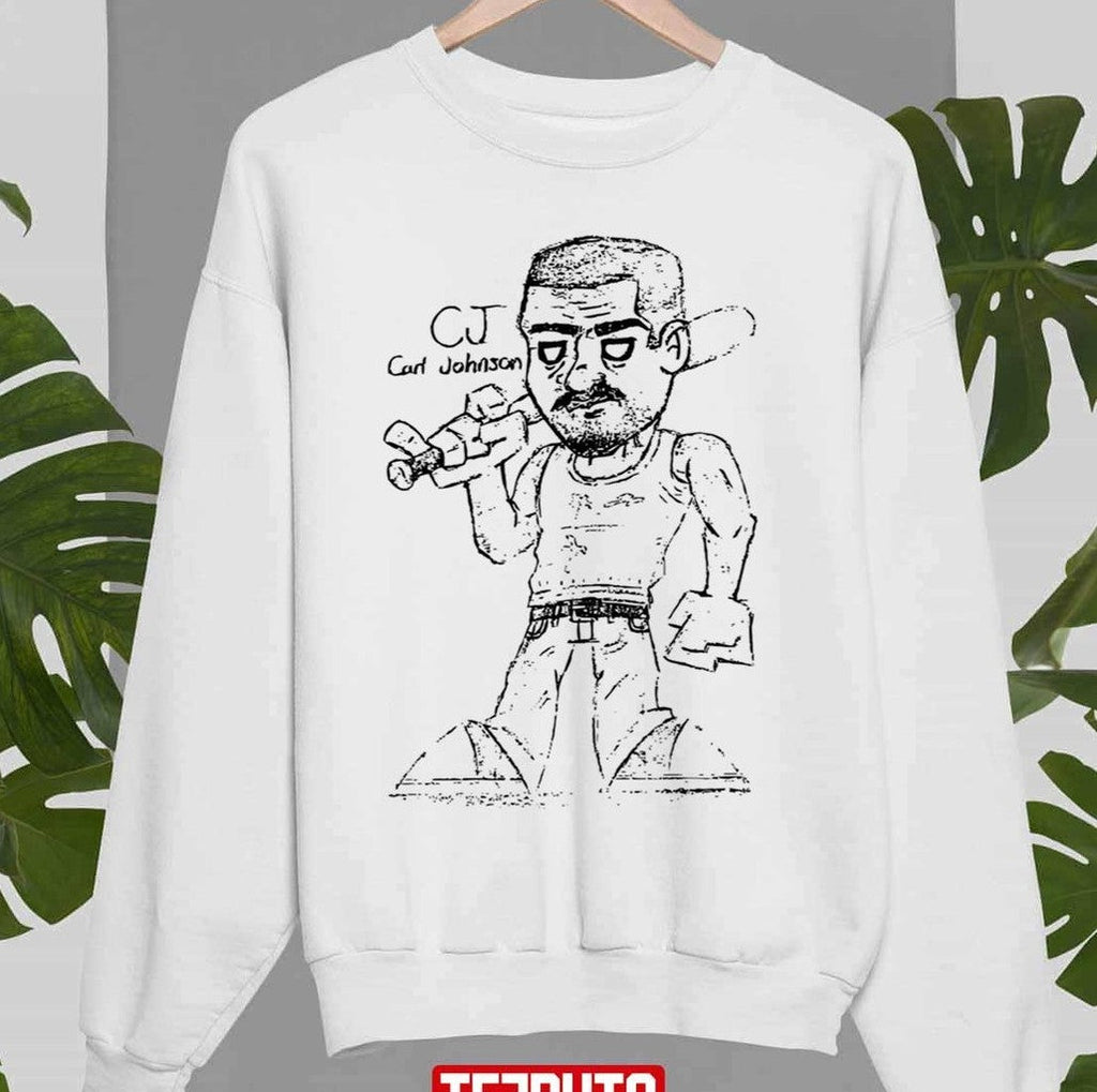 Sketch Design Grand Theft Auto Gta Carl Johnson Cj Unisex Sweatshirt