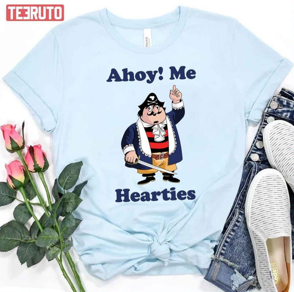 Pirate Pugwash Ahoy Me Hearties Unisex T-Shirt