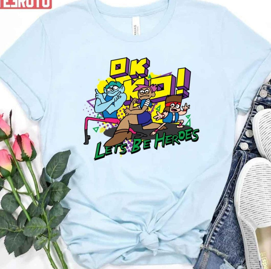 Ok Ko Let's Be Heroes Funny Cartoon Artwork Unisex T-shirt