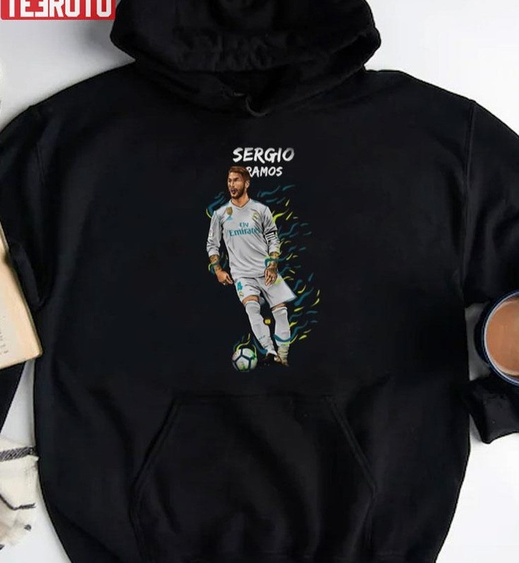 Soccer Player Sergio Ramos Illustration Unisex T-Shirt