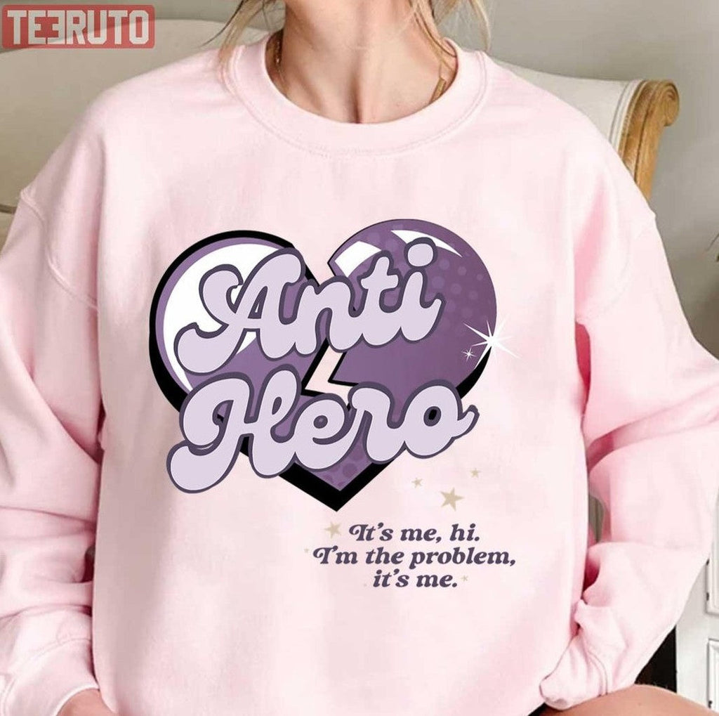 Anti-Hero Purple Heart It's Me, Hi, I'm The Problem Unisex T-Shirt