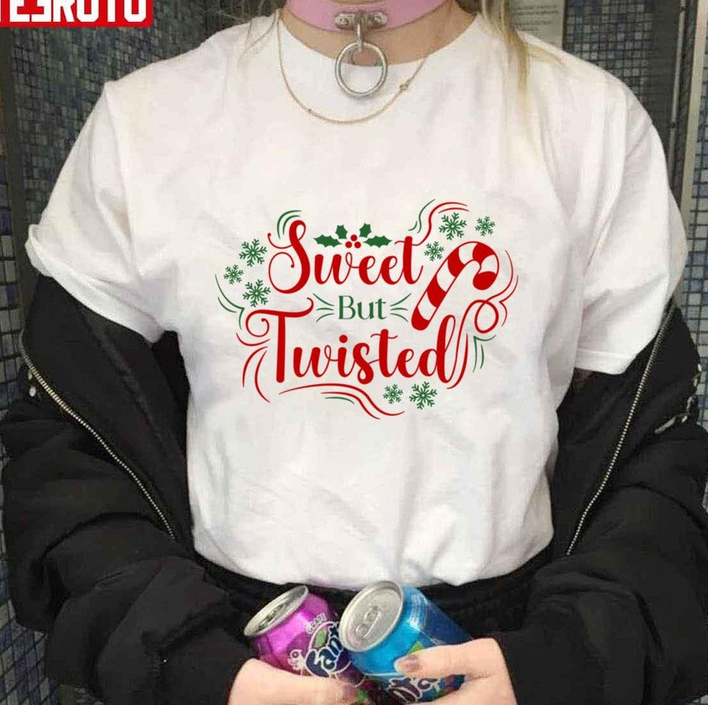 Sweet But Twisted Retro Vintage Christmas Candy Gift New Year Unisex Sweatshirt