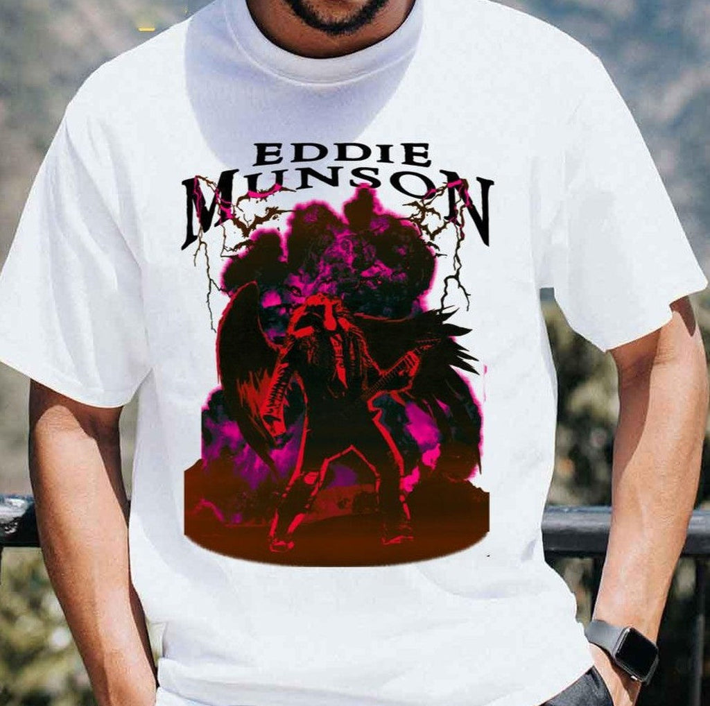 Retro Eddie Munson Playing Guitar Shirt