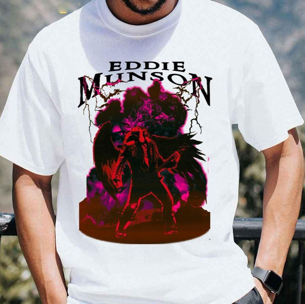 Retro Eddie Munson Playing Guitar Shirt