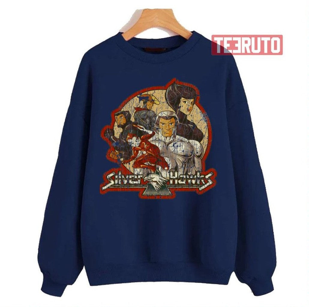 80's Cartoon Silverhawks The Gang Vintage Unisex Sweatshirt