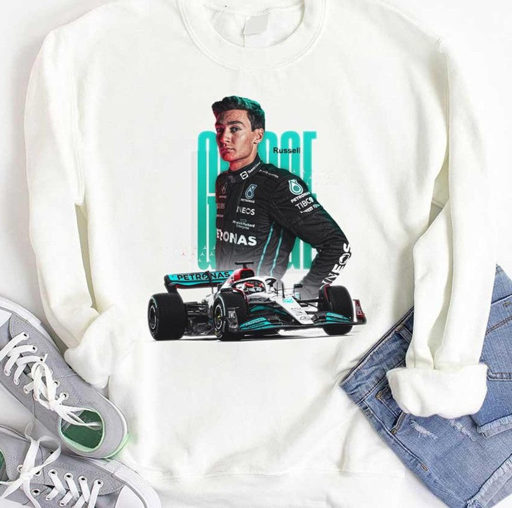Art George Russell The Racing Pro Portrait F1 Unisex Hoodie