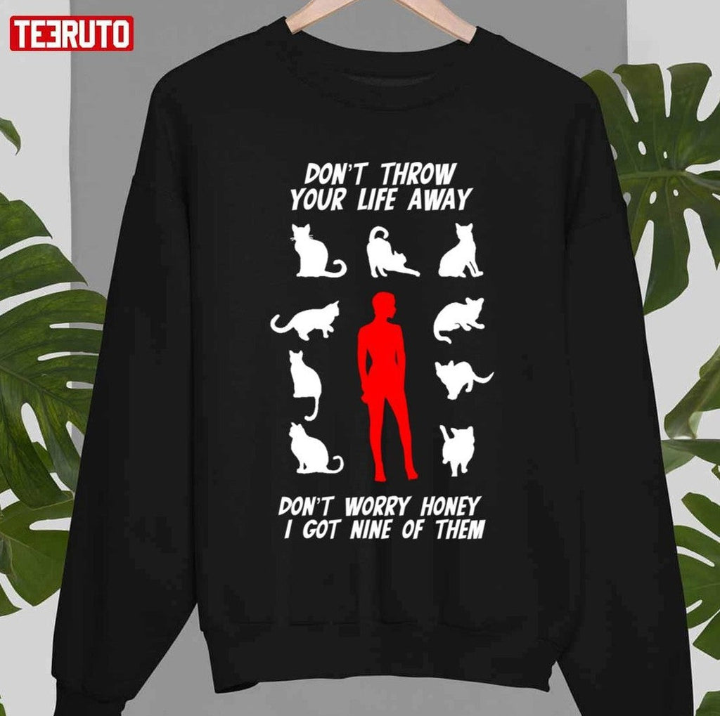 She Got Nine Lives Cat Girl Unisex Sweatshirt