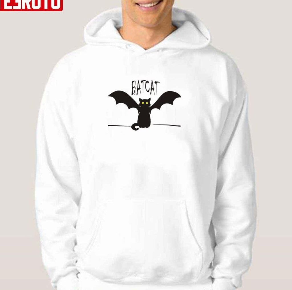 Batcat Halloween Cat And Bat Unisex T-Shirt