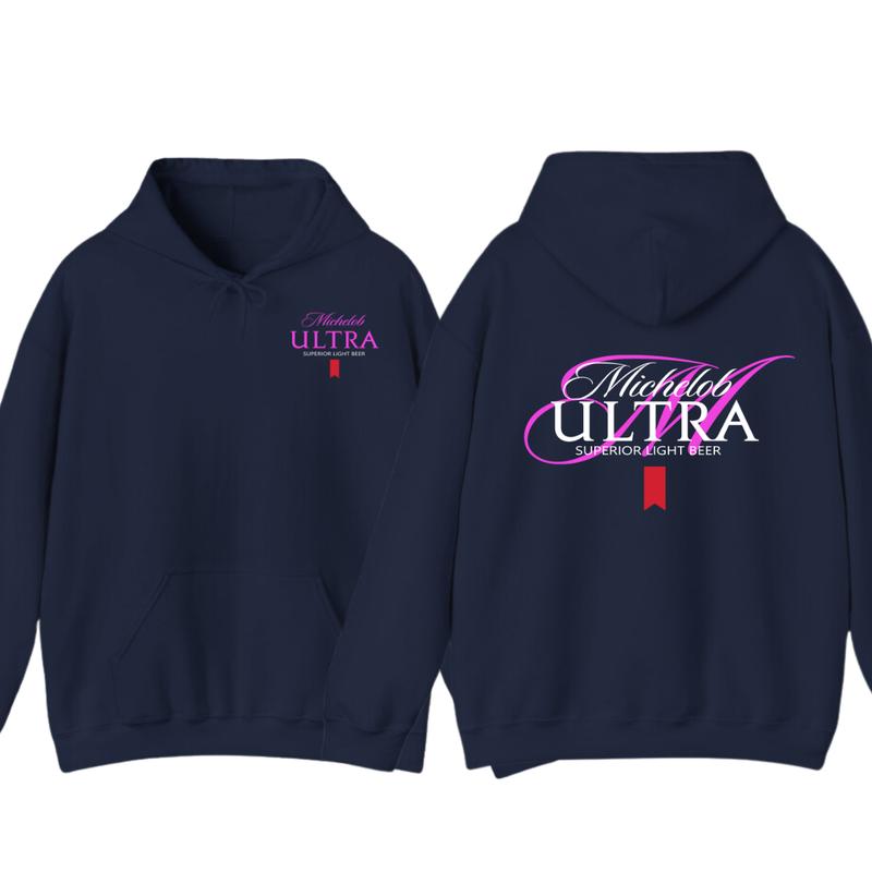 Michelob Ultra Pink Hoodie - Unisex Design with Pink Accents, Perfect for Fans of Superior Light Beer and Casual Elegance
