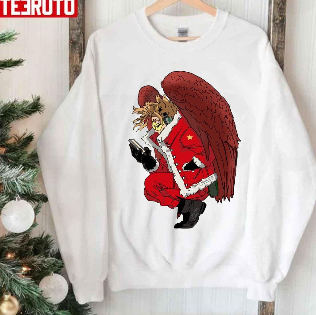 Santa Hawks My Hero Academia Christmas Design Unisex Sweatshirt