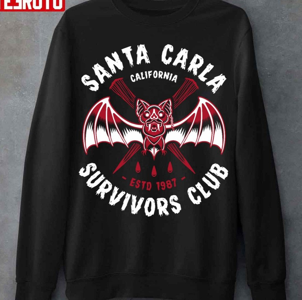 Santa Carla Survivors Club Lost Boys Vampire Club Badge Unisex T-Shirt