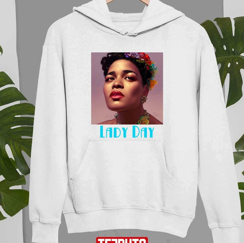 Beautiful Illustration Of Jazz Diva Billie Holiday Lady Day Unisex Sweatshirt