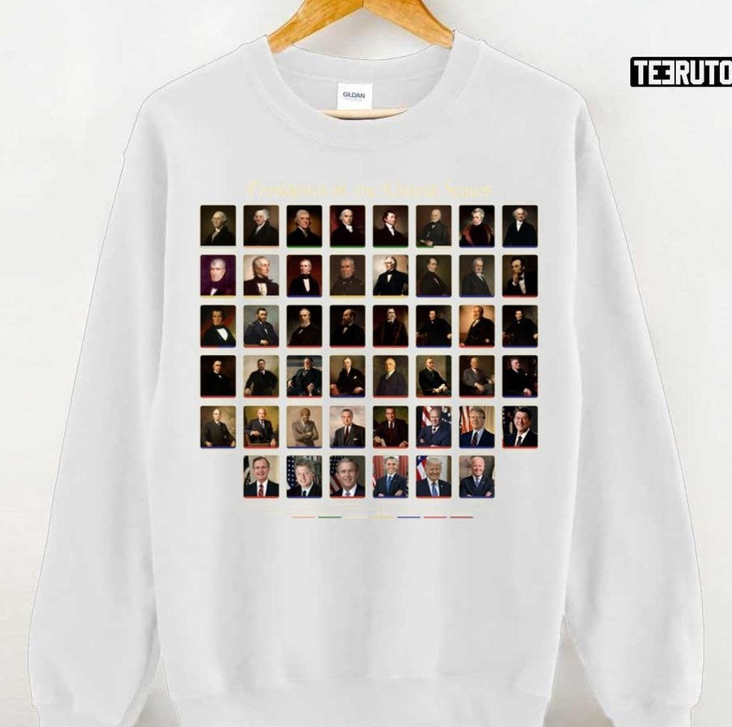 46 Presidents Of The United States List Including Joe Biden Unisex Sweatshirt