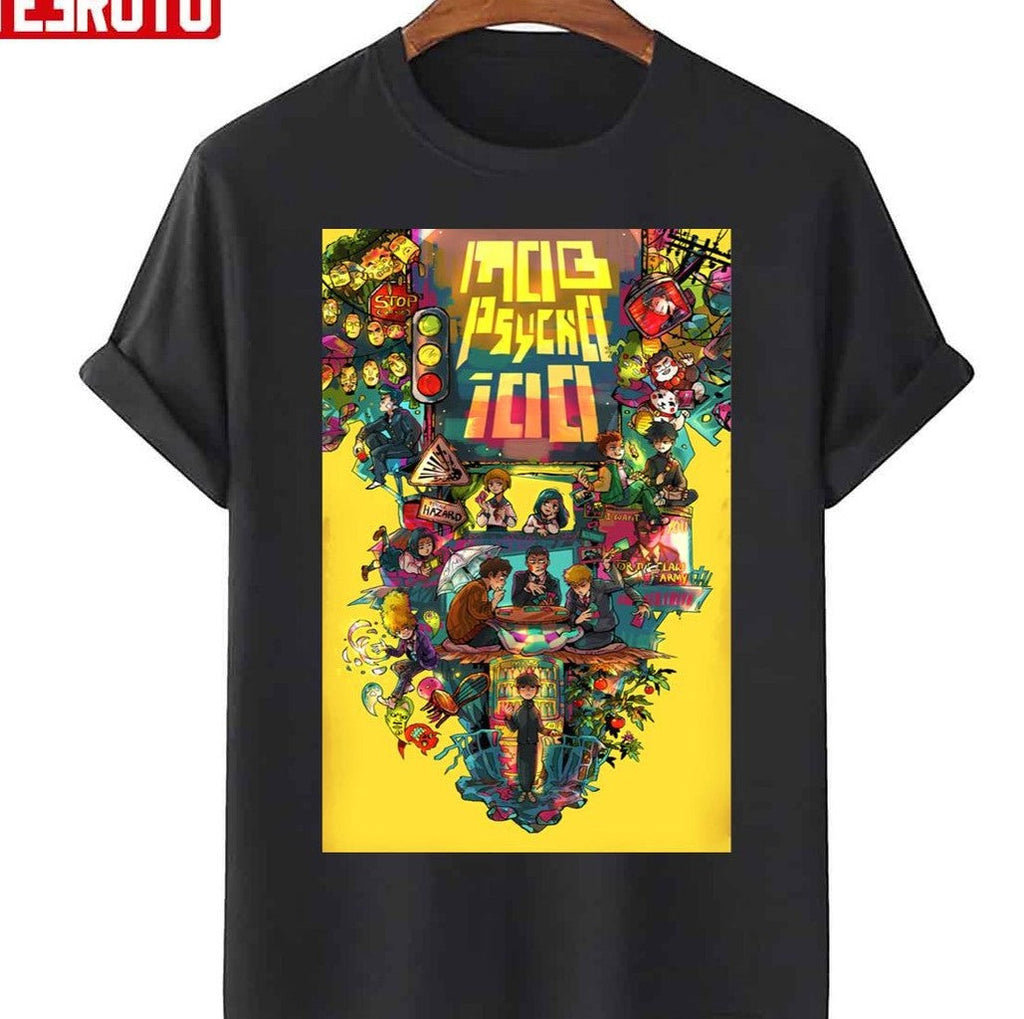 Retro Mob Psycho 100 Upside Down Design Unisex T-Shirt