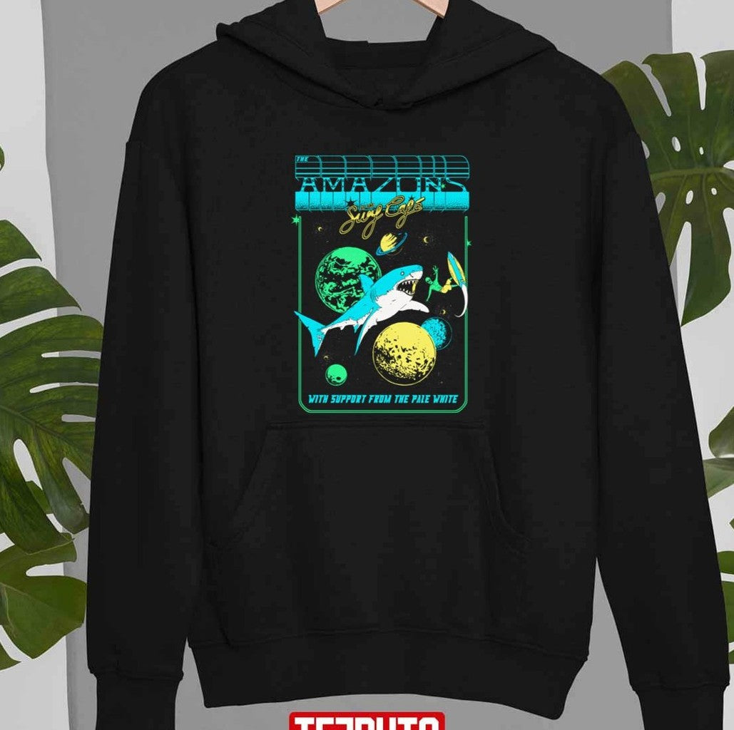 At The Surf Cafe With Support From The Pale White The Amazons Band Unisex T-shirt
