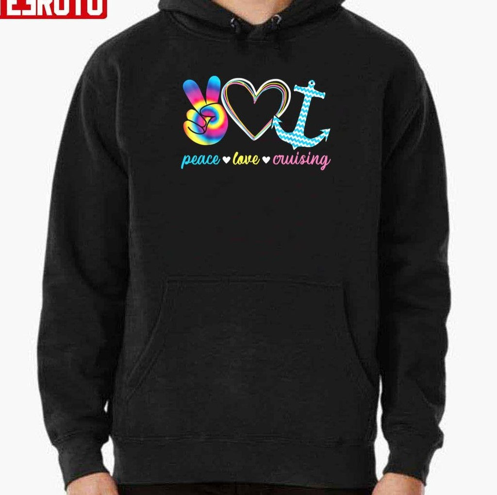 Peace Love Cruising Ship Hippie Unisex T-Shirt