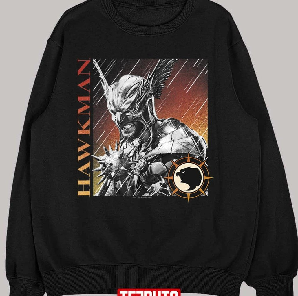 Black Adam Hawkman Side Portrait Vintage Retro Unisex T-shirt