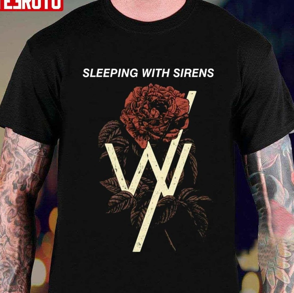 Rose Sleeping With Sirens Band Retro Graphic Unisex T-Shirt