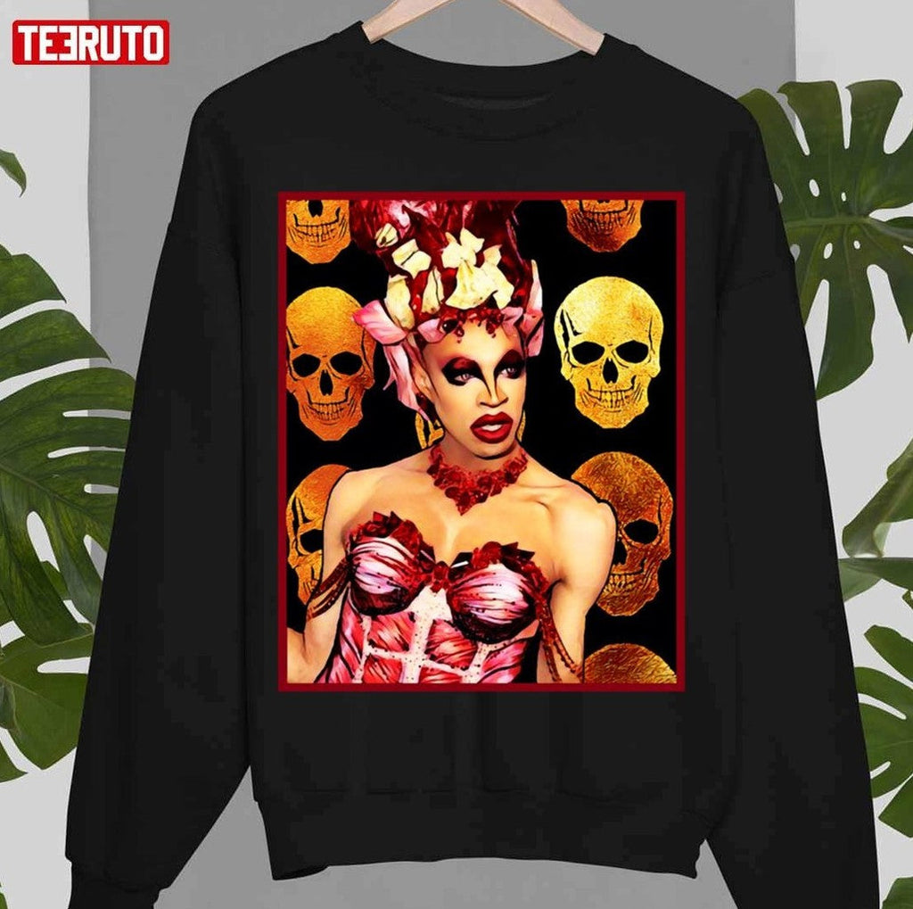 Skull Pattern Yvie Oddly Muscle And Bones Unisex T-Shirt