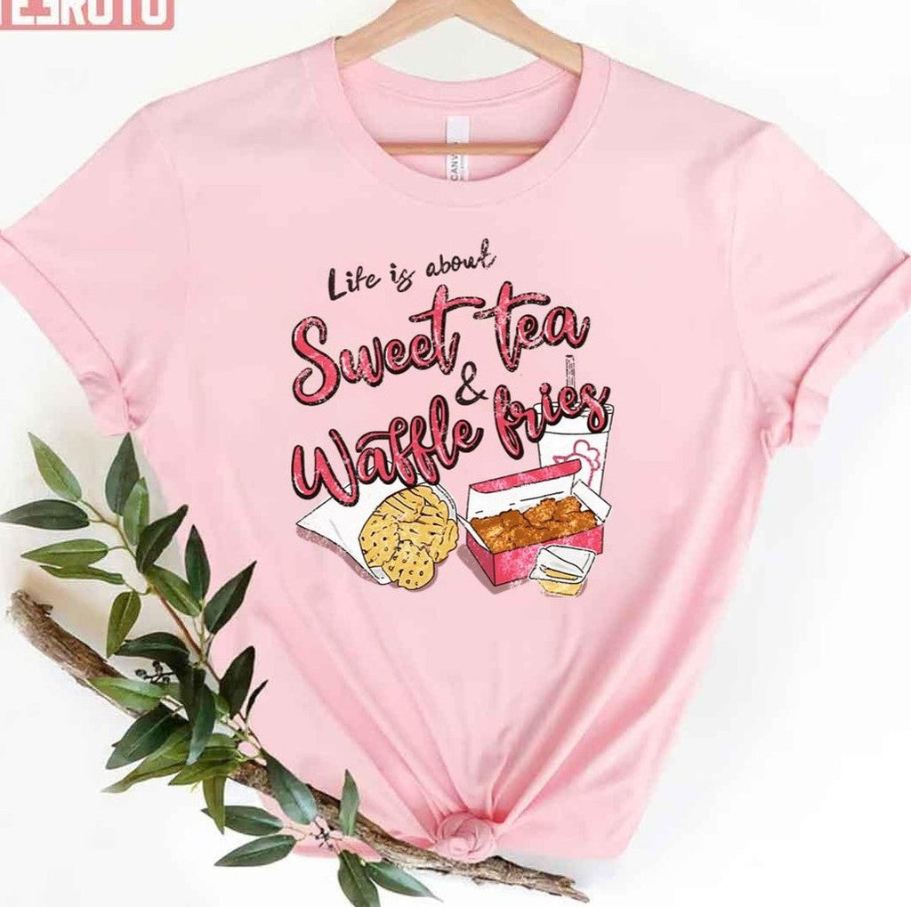 Best Chick Waffle And Sweet Tea Art Unisex T-Shirt