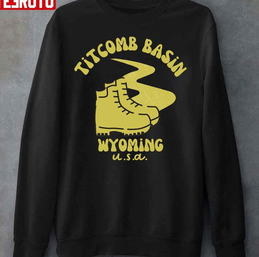 Seventies Titcomb Basin Trail Wyoming Green Hiking Camping Unisex Sweatshirt