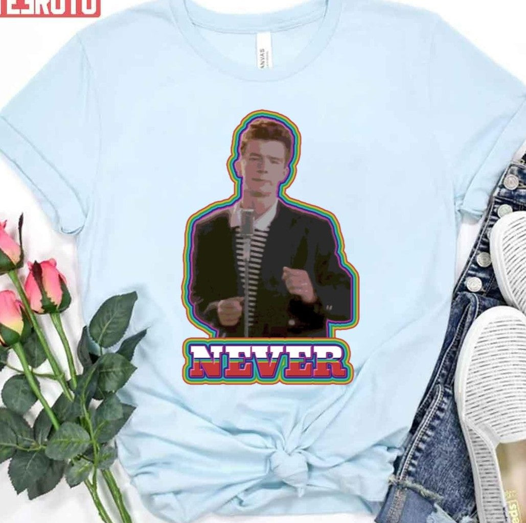 Never Song Meme Rick Astley Unisex T-Shirt
