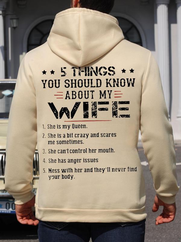 Letter Print Men's Essentials Hoodie with Drawstring Pockets, Casual Long Sleeve Sweatshirt, Drippy Outfit, Boyfriend Gift Graphic HoodiesÂ 