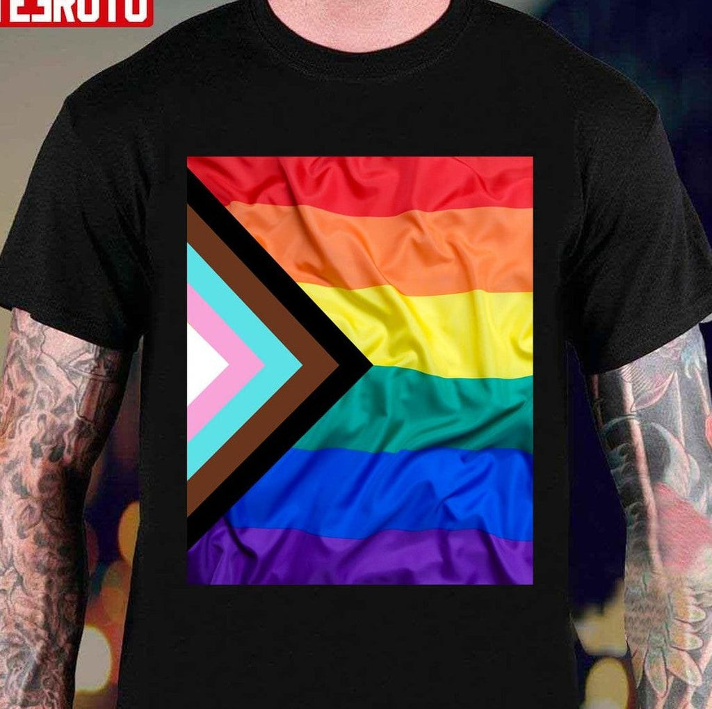 Progress Pride Flag Lgbt New Pride Flag Rainbow Equality Unisex Sweatshirt
