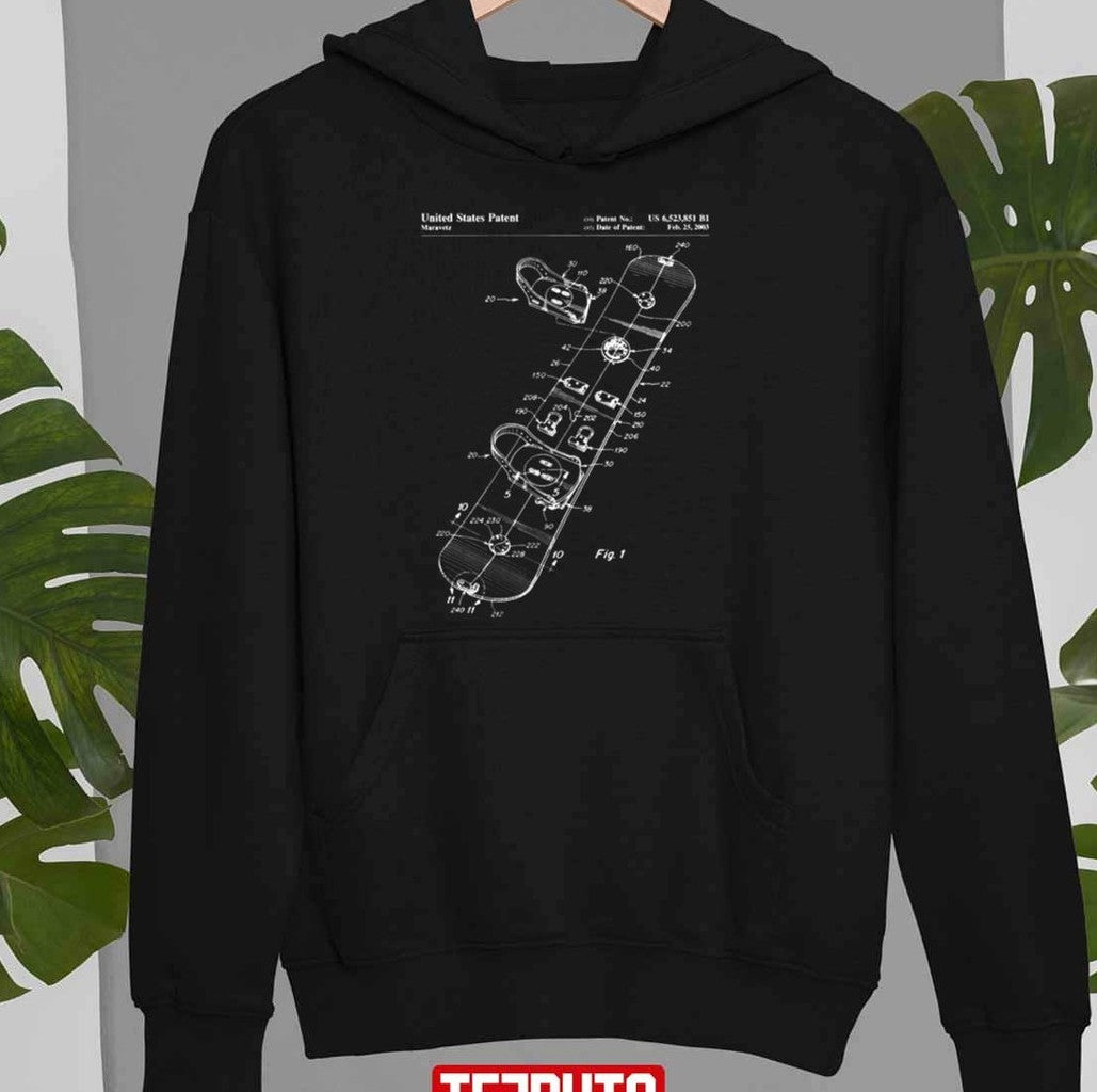 Snowboard Patent Snowboarding Art Blueprint Unisex Sweatshirt