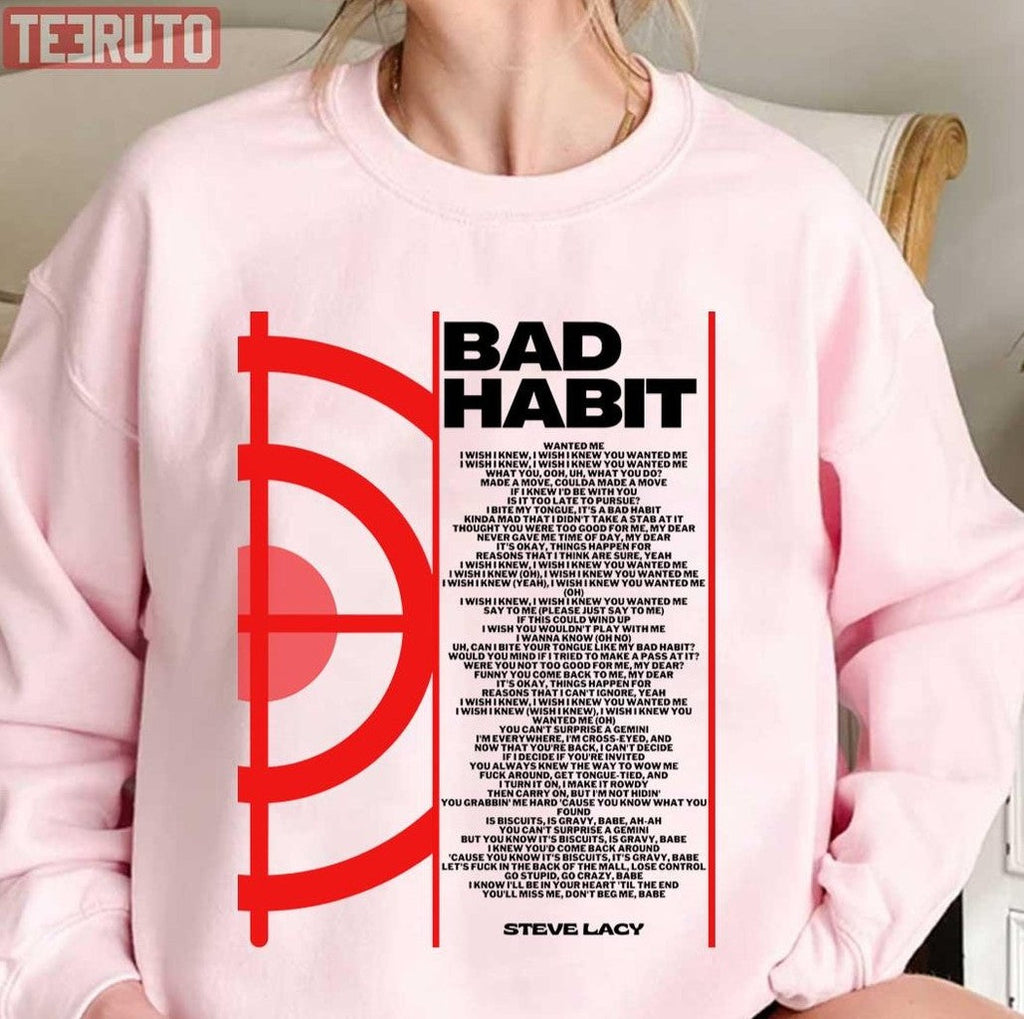 Bad Habit Pink Unisex T-Shirt