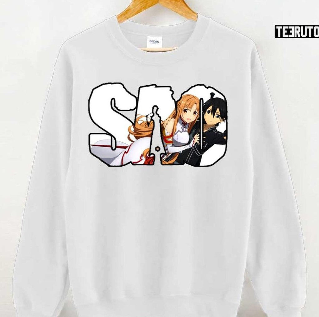 Asuna Kirito Sao Sword Art Online Anime Art Unisex Hoodie