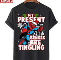 Spider Present Senses Tingling Christmas Unisex T-Shirt